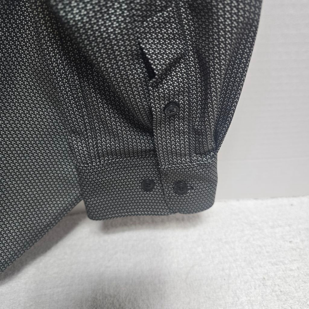 Men's DKNY Dress Shirt Neck 15.5 Black White Slim Fit - Picture 7 of 9